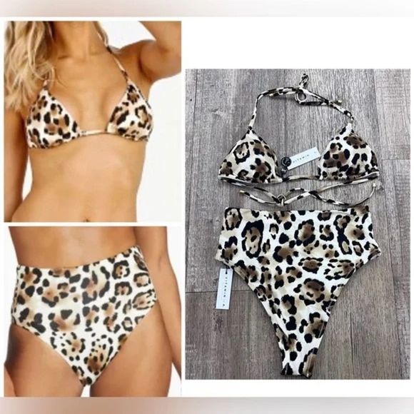 Vitamin A Snow Leopard String Bikini Set - Picture 5 of 5
